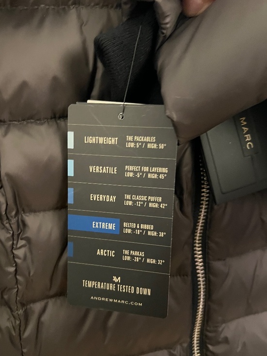 Andrew Marc Down Puffer w Hood NWT - Picture 6 of 11